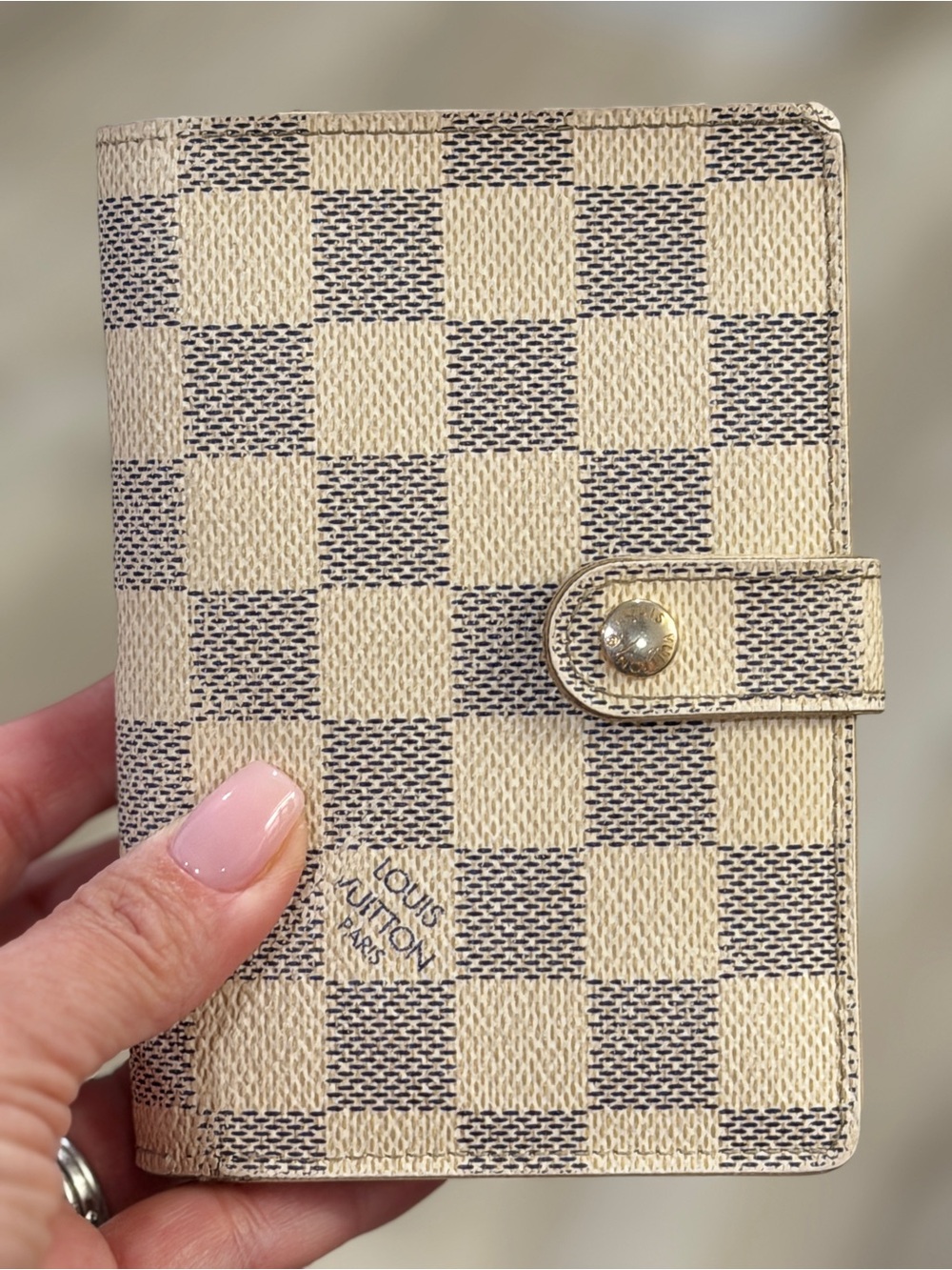 LV Damier Azur Port Feuille Vienoise French Purse Wallet, Dusty, Box,  Apogée